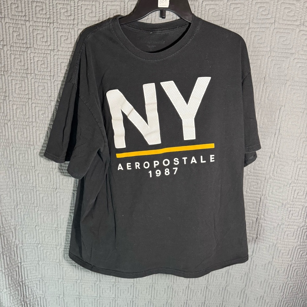 Aeropostale T-Shirt Men’s Size XL Black Short Sleeve Y2K
